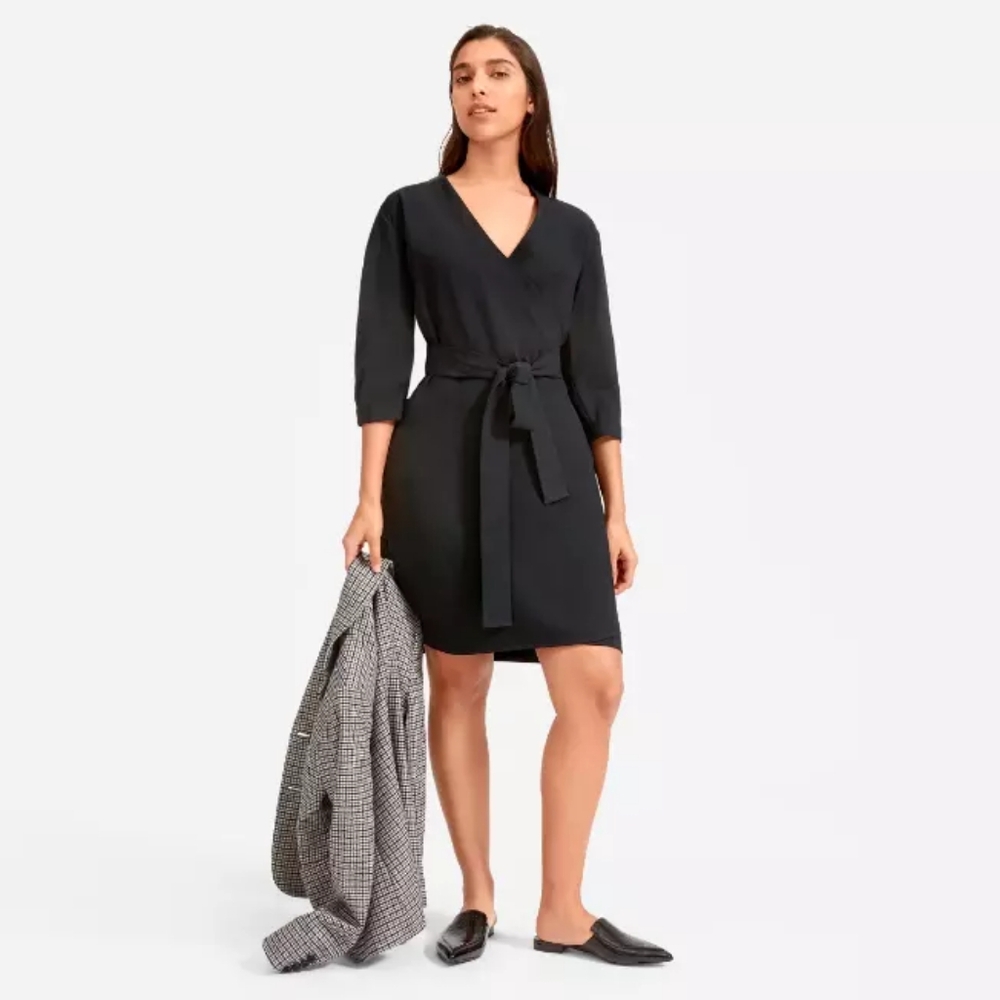 EUC Everlane Japanese GoWeave Wrap Dress in size 12